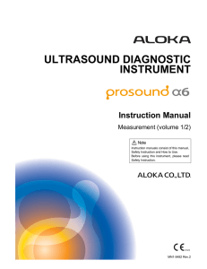 ULTRASOUND DIAGNOSTIC INSTRUMENT Instruction Manual
