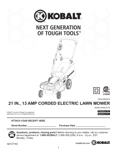 21 in., 13 amp corded electric lawn mower