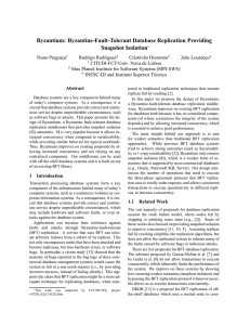 Byzantium: Byzantine-Fault-Tolerant Database Replication