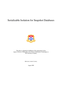 Serializable Isolation for Snapshot Databases