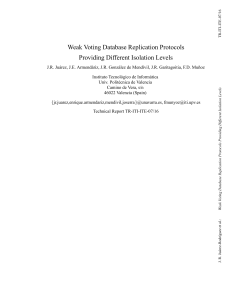 Weak Voting Database Replication Protocols Providing Different