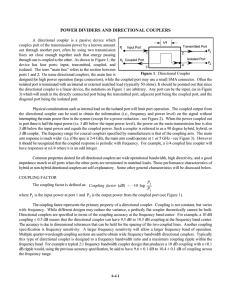 POWER DIVIDERS AND DIRECTIONAL COUPLERS