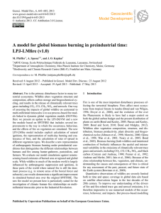 A model for global biomass burning in preindustrial time: LPJ