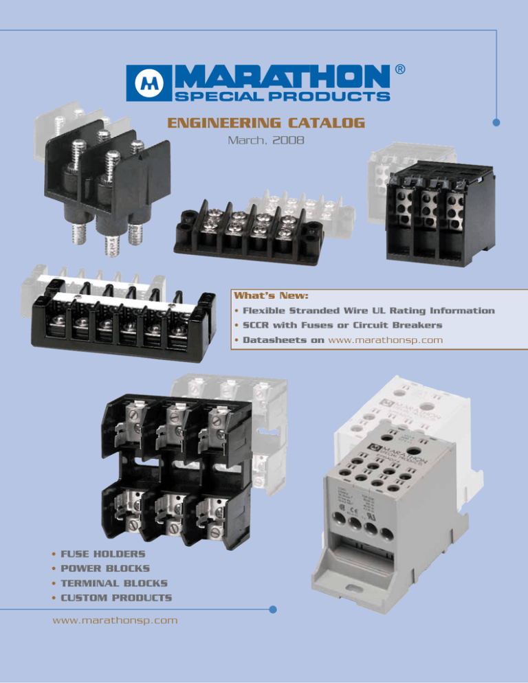 600A-GP-6 - Marathon Special Products - Panel Mount Barrier Terminal Block,  2 Row, 6 Ways
