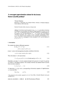 [na] A convergent approximation scheme for the inverse Sturm