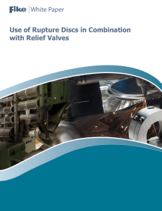 White Paper Use of Rupture Discs in Combination with Relief Valves