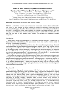 Effect of laser scribing on grain-oriented silicon steel