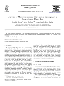 Overview of Microstructure and Microtexture Development in Grain