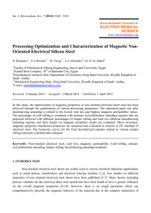 Processing Optimization and Characterization of Magnetic Non