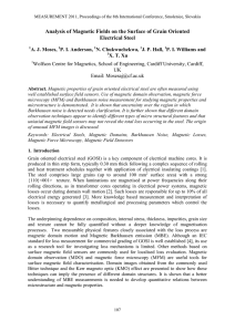 Analysis of Magnetic Fields on the Surface of Grain Oriented