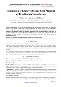 Evaluation of Energy Efficient Core Material of Distribution Transformer