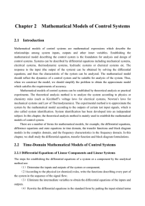 Chapter 2 Mathematical Models of Control Systems