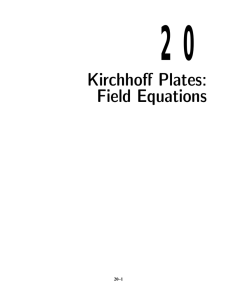 20 Kirchhoff Plates: Field Equations
