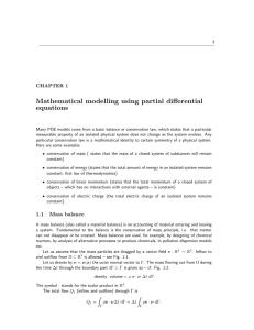 Mathematical modelling using partial differential equations