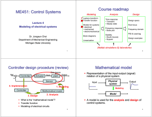 ME451: Control Systems Course roadmap Mathematical model