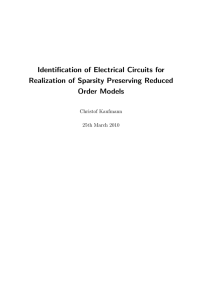 Identification of Electrical Circuits for Realization of Sparsity