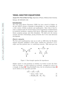 Yang-Baxter Equations