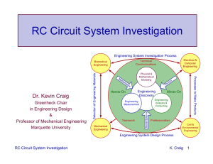 RC Circuit System Investigation