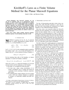 Kirchhoff`s Laws as a Finite Volume Method for the Planar Maxwell