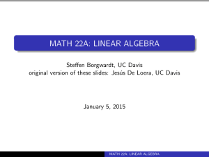 math 22a: linear algebra