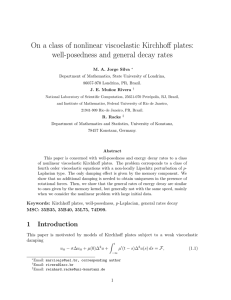 On a class of nonlinear viscoelastic Kirchhoff plates: well