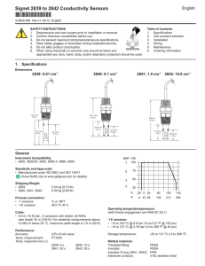 2839-2842 Conductivity Sensor Product Manual