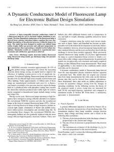 A Dynamic Conductance Model of Fluorescent Lamp for Electronic