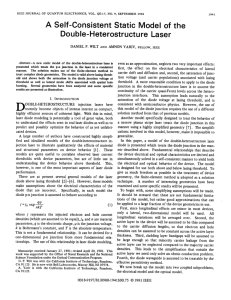 A Self-Consistent Static Model of the Double