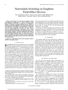 Nonvolatile switching in graphene field