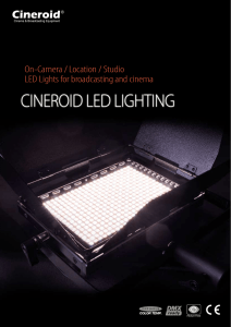 On-Camera / Location / Studio LED Lights for broadcasting and