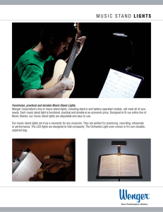 MUSIC STAND LIGHTS - Wenger Corporation