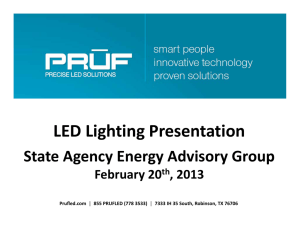 LED Lighting Presentation - State Energy Conservation Office