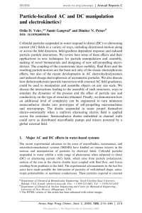 Particle-localized AC and DC manipulation and electrokineticsw