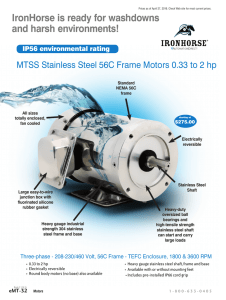 IronHorse Stainless Steel AC Motors Overview