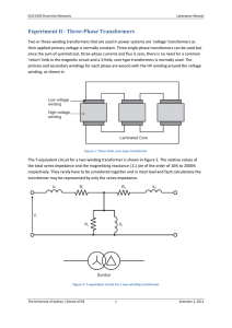 Experiment II - Three-Phase Transformers