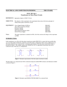 Lab 4 Transformers in Three-Phase Circuits