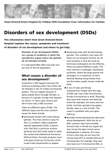 Disorders of sex development (DSDs)