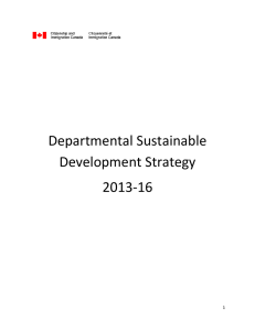 2013-16 Departmental Sustainable Development Strategy