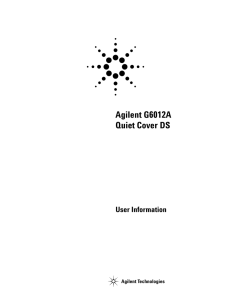 G6012A Quiet Cover DS User Information