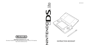 Nintendo DS Lite Instruction Booklet