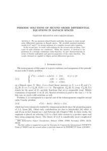 Periodic Solutions to Second Order Differential Equations in Banach