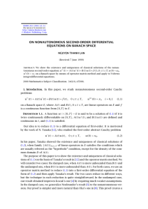 on nonautonomous second-order differential equations on banach