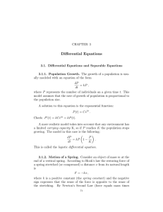 Differential Equations and Separable Equations