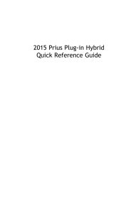 2015 Prius Plug-in Hybrid Quick Reference Guide