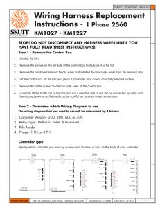 Wiring Harness Replacement Instructions - 1 Phase 2560