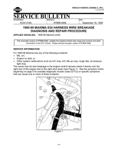 1995-99 maxima egi harness wire breakage