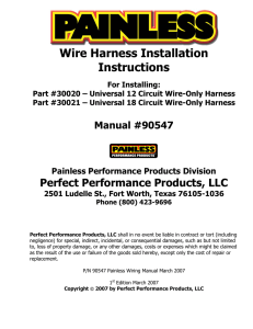 Wire Harness Installation Instructions