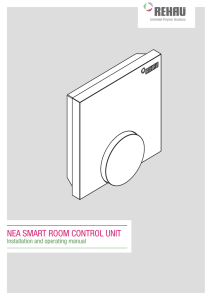 Installation Instructions - NEA Smart Room Control Unit