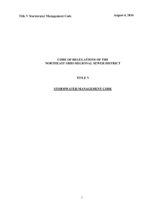 Title V Stormwater Management Code