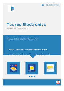 Brochure - Taurus Electronics